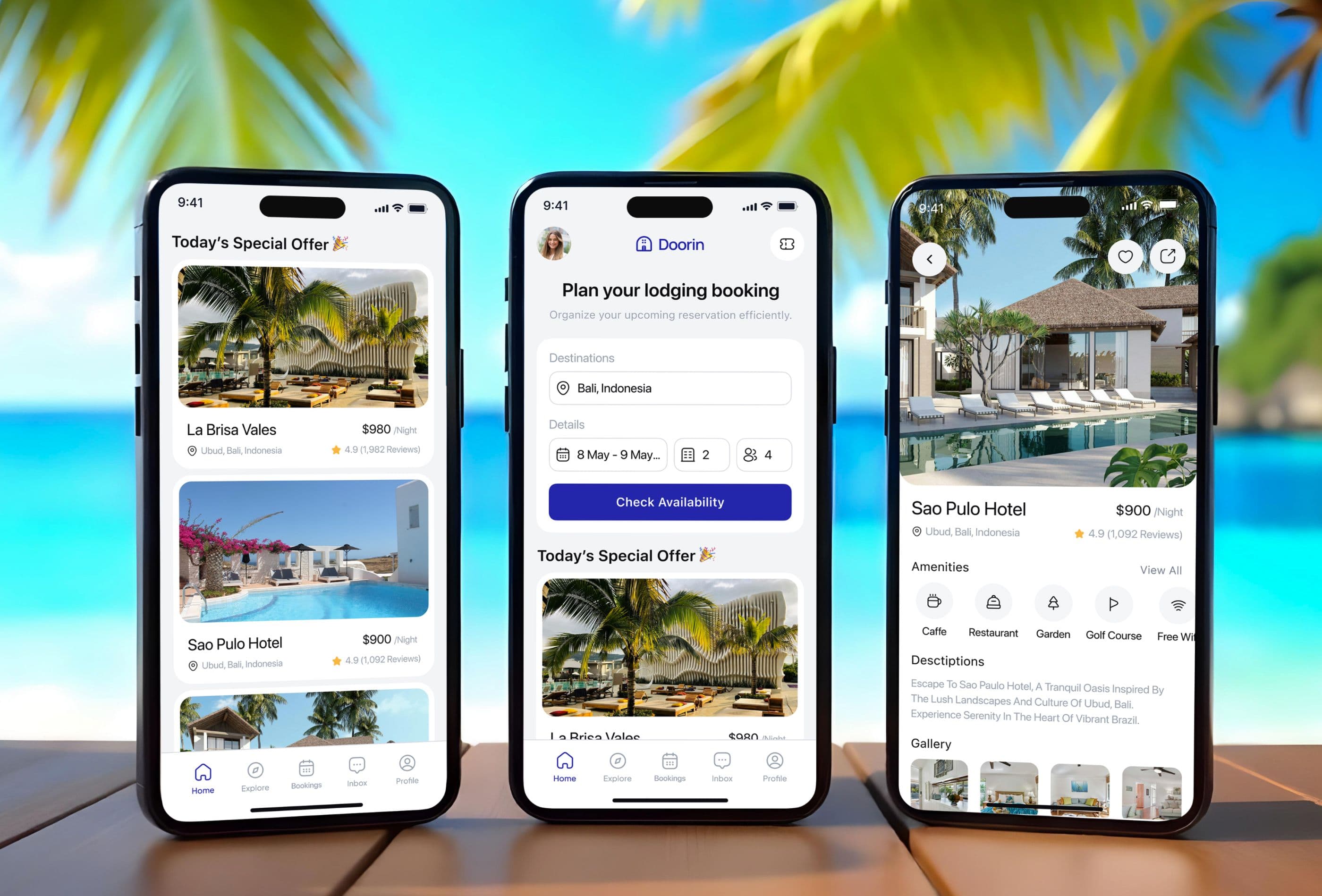 Doorin vacation rental mobile App Design