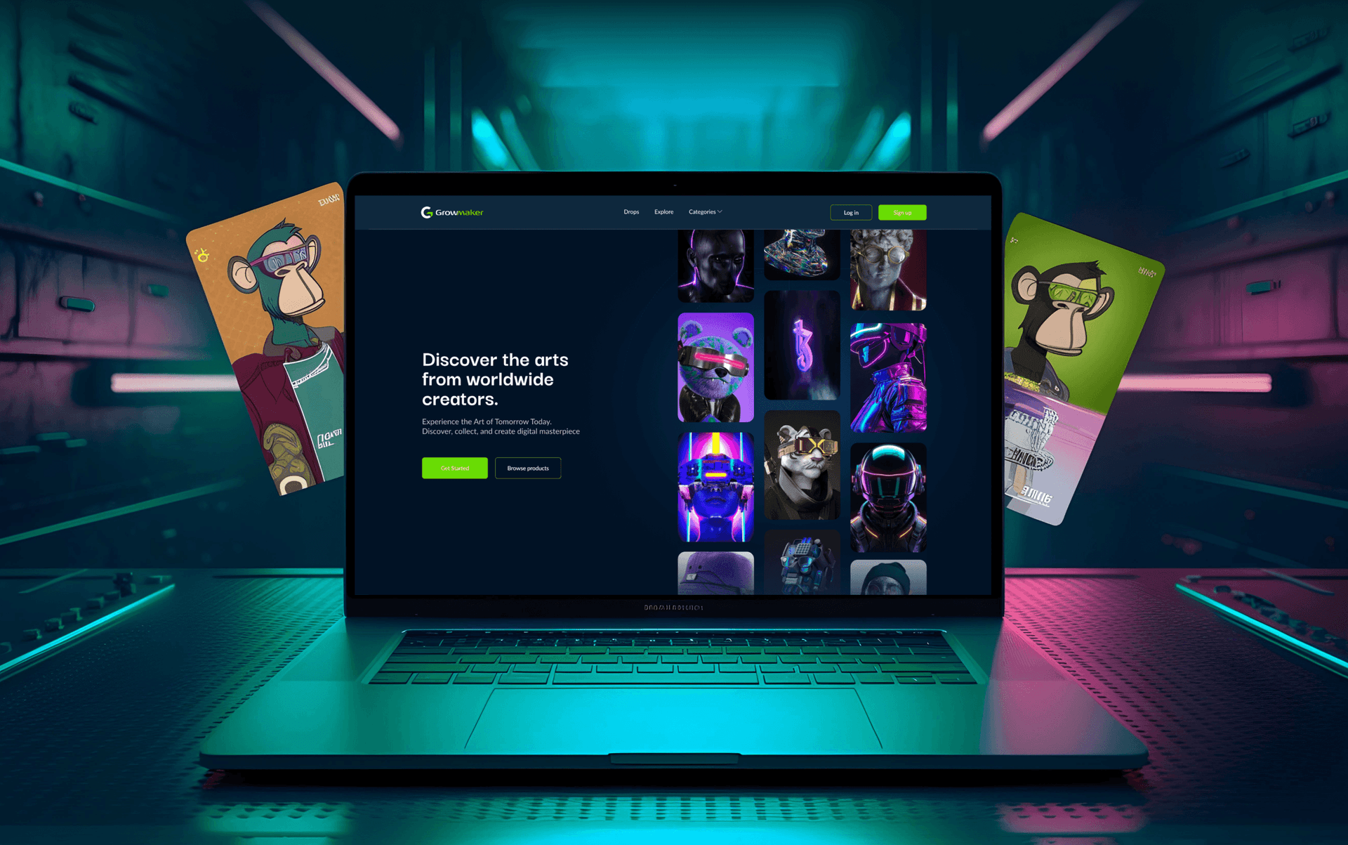 Grow Maker NFT Digital Arts Website