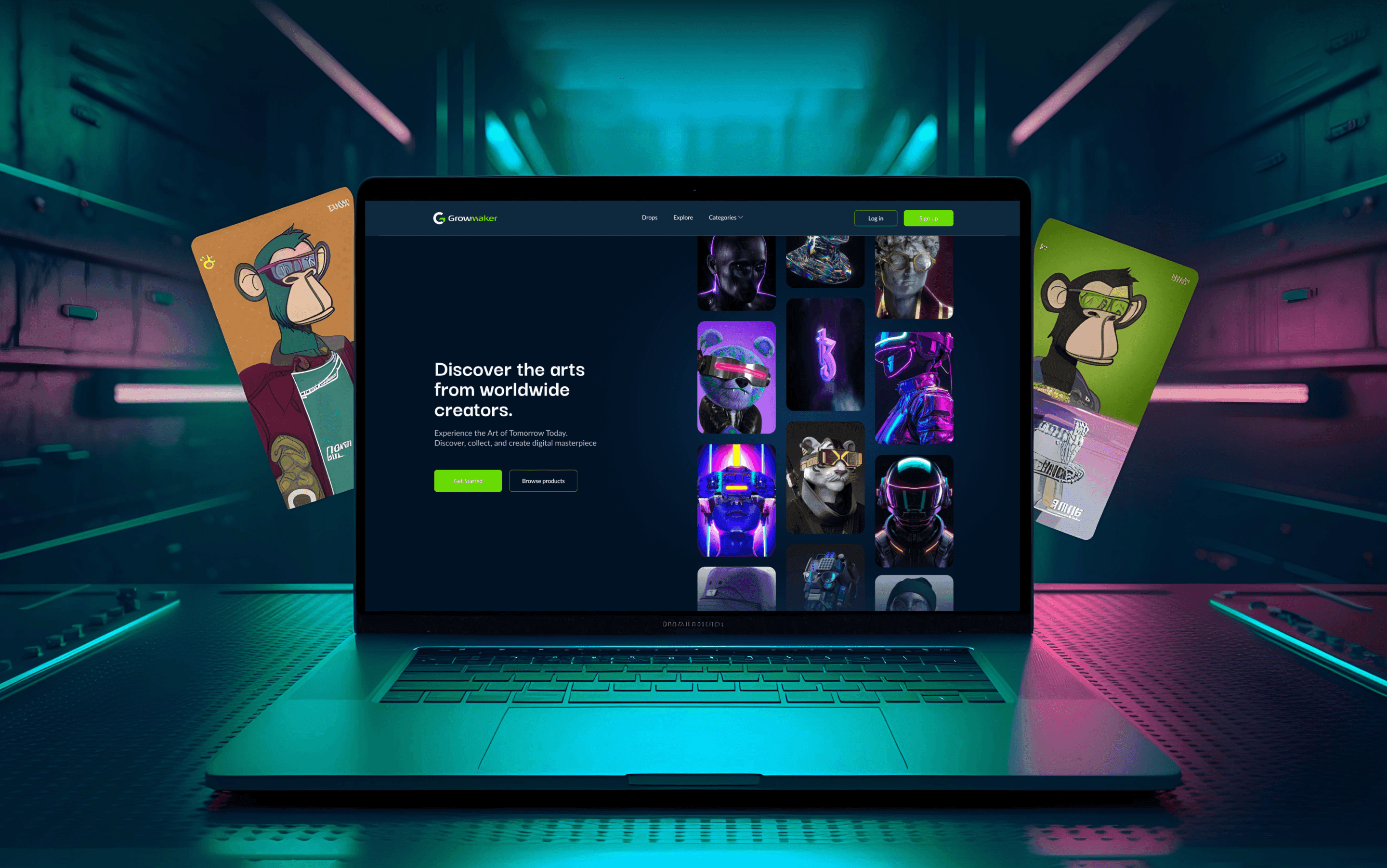 Grow Maker NFT Digital Arts Website