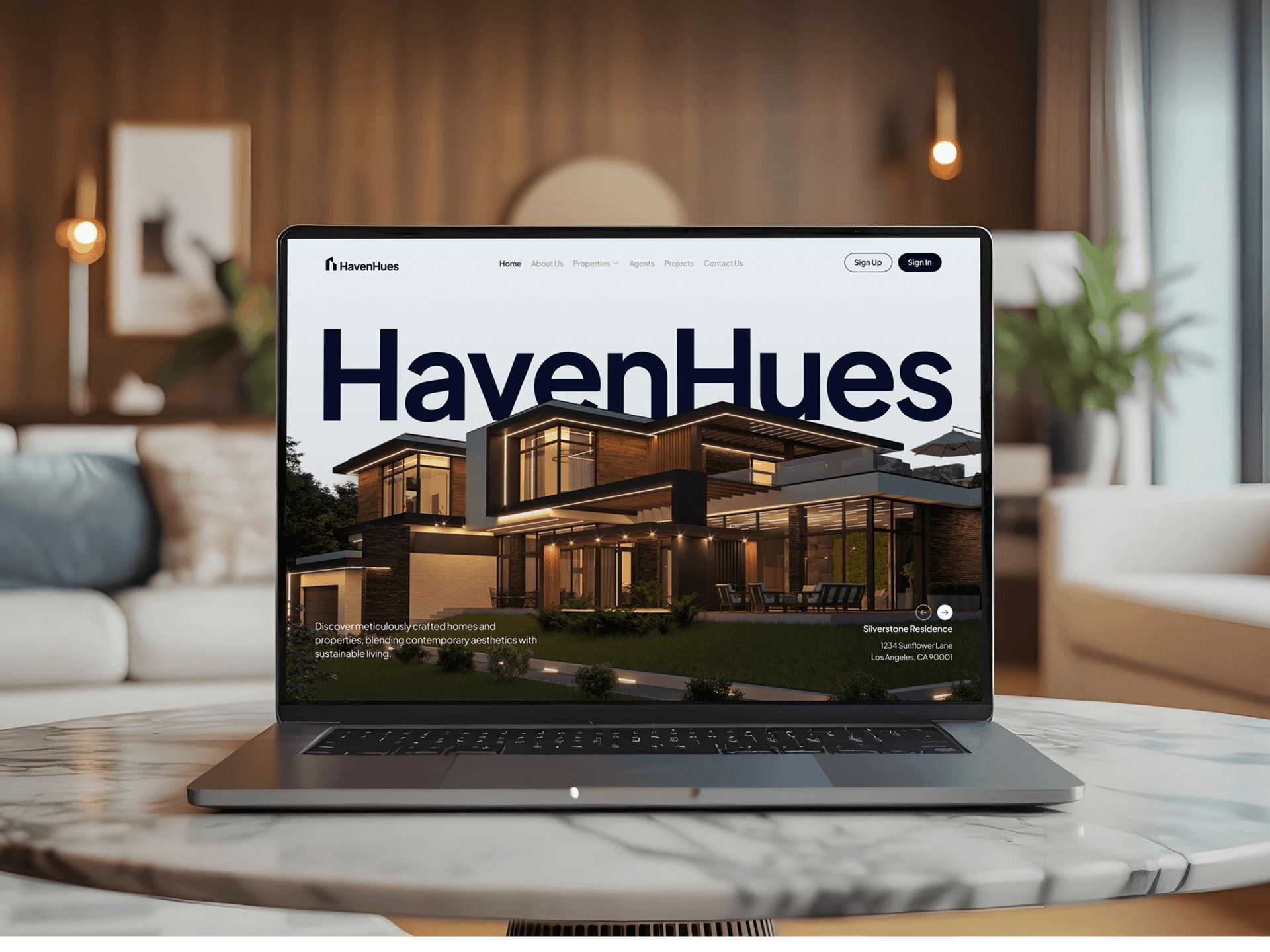 HavenHues Real estate Website