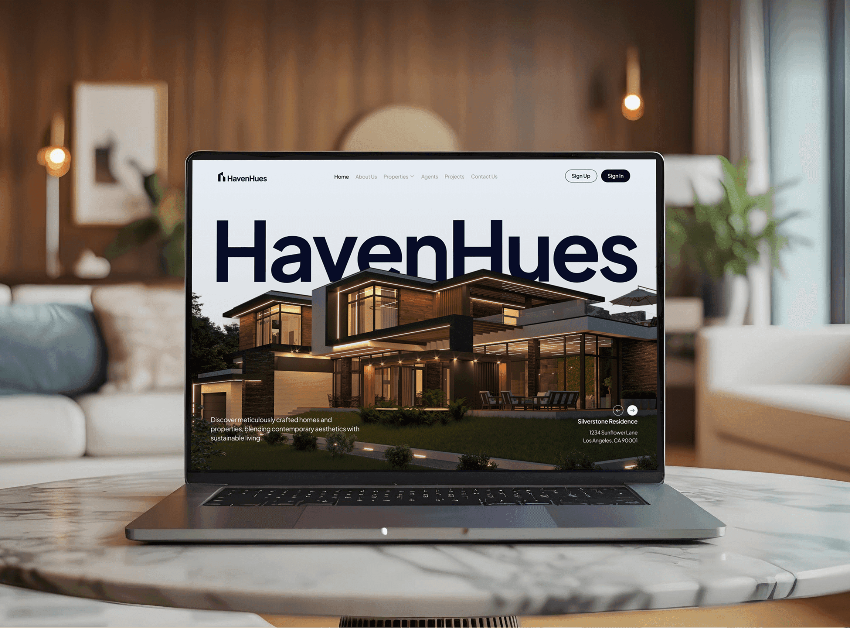 HavenHues Real estate Website