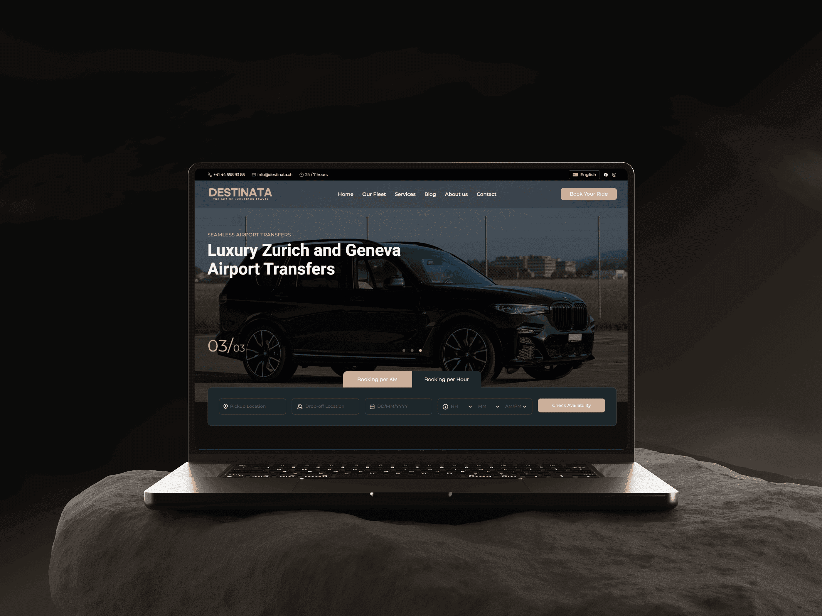 Limo Booking Website - Destinata