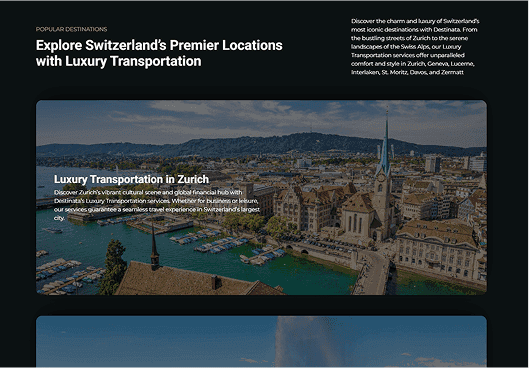 Destinata Limo Booking Website image 1