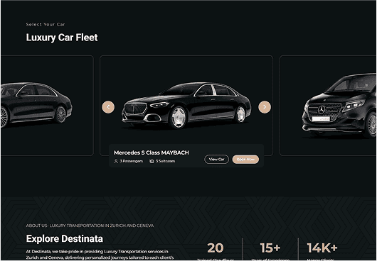 Destinata Limo Booking Website image 2